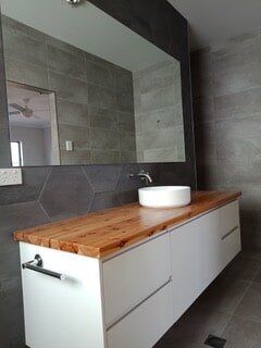 A Sink Installed During A Bathroom Renovation