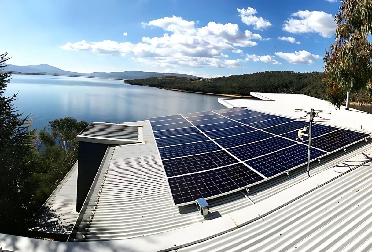 Solar Panel Installation on a Rooftop