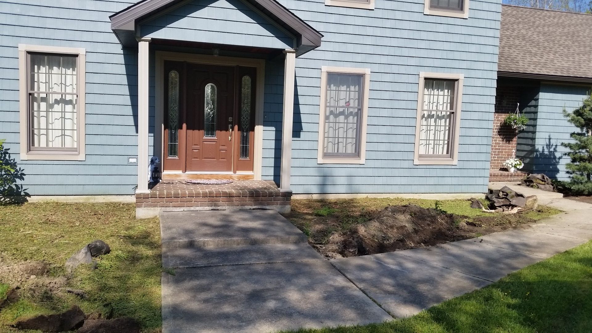 front right side of house without landscaping
