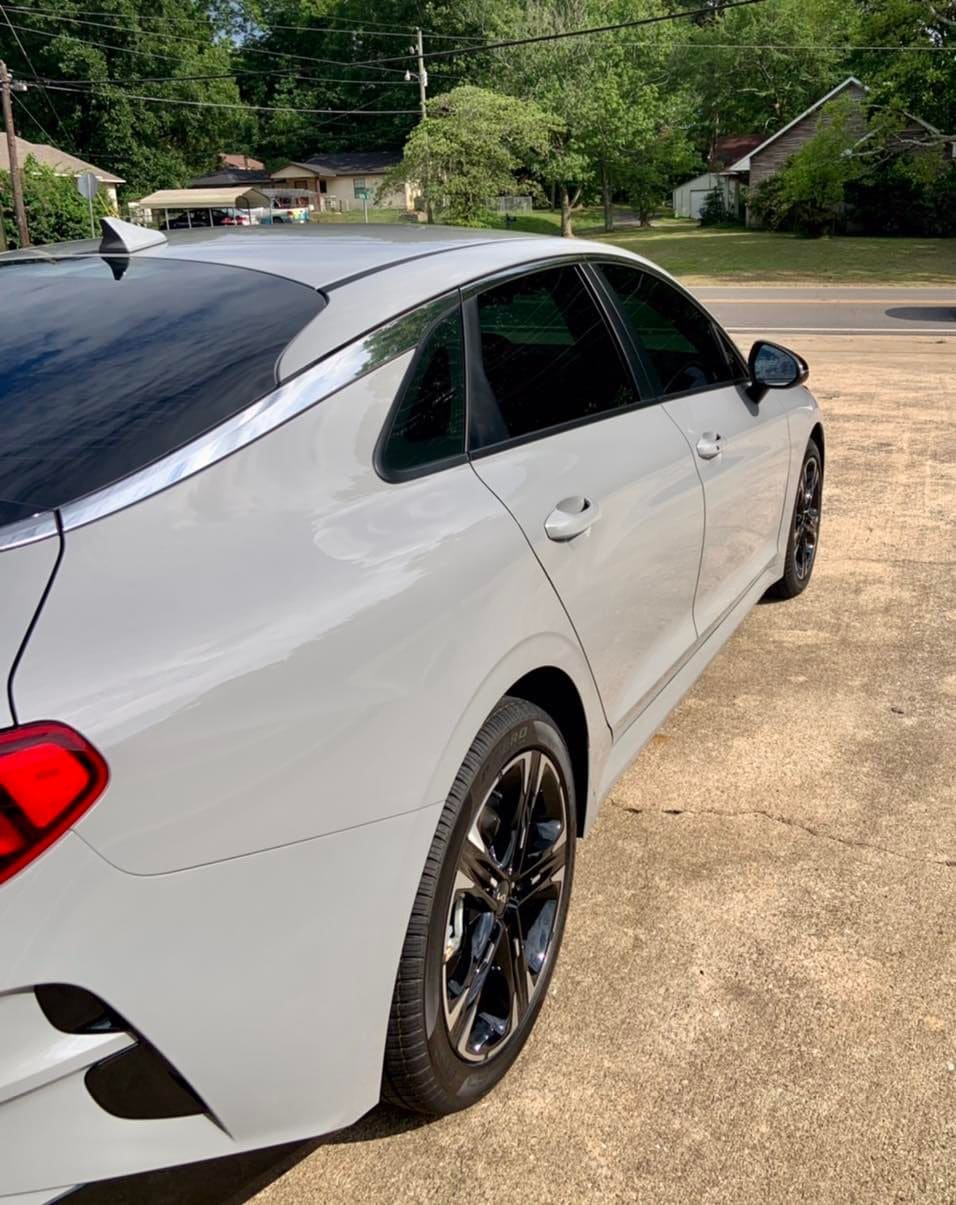 white car after window tint