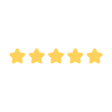 A row of yellow stars on a white background.