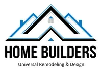Home Builders logo with stylized roofline in black, blue, and gray, reading “Universal Remodeling & Design”