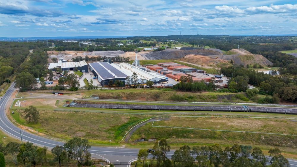 Aerial View of An Industrial Complex Beside a Curving Road — EB Metalworks in Eastern Creek, NSW