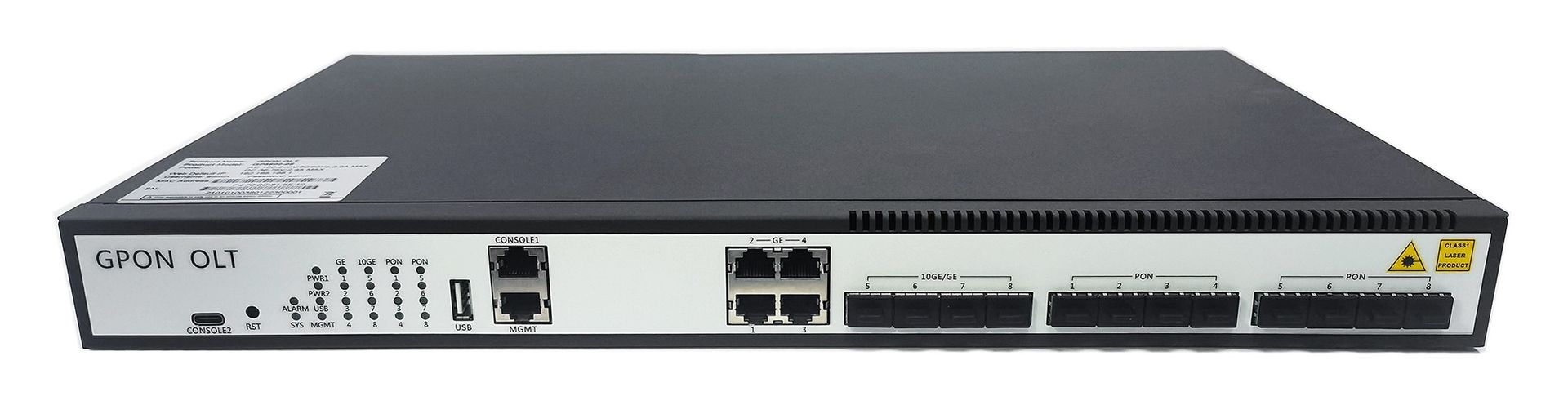 La parte posterior de un dispositivo en blanco y negro con una etiqueta.