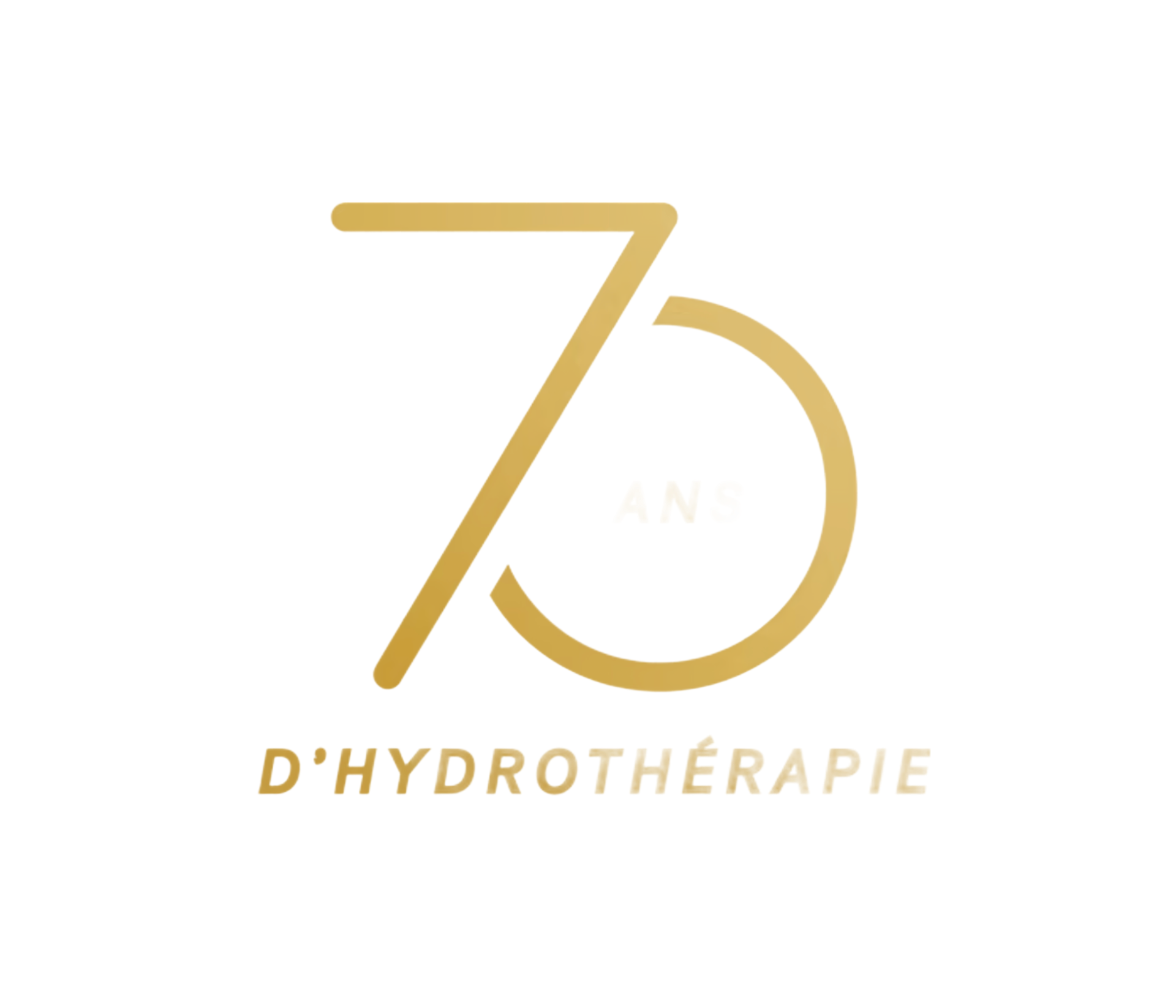 logo doré pour célébrer l'anniversaire des 70 ans de Jacuzzi