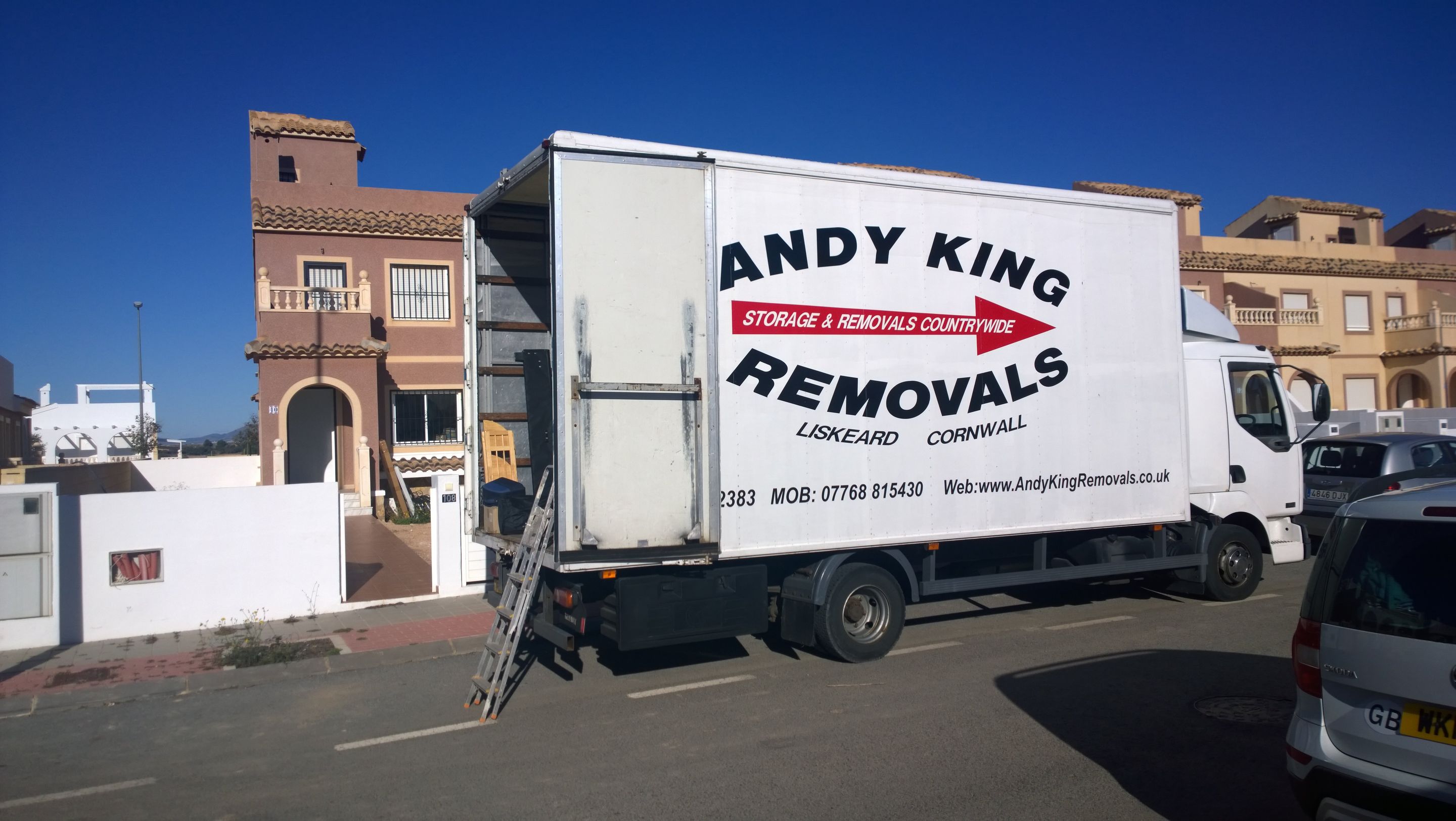 white removals van