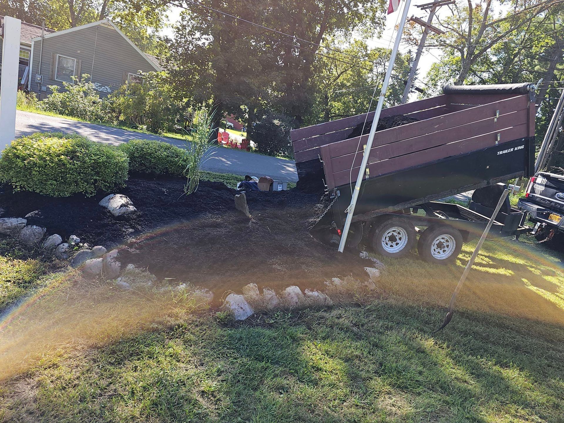 Unloading Mulch