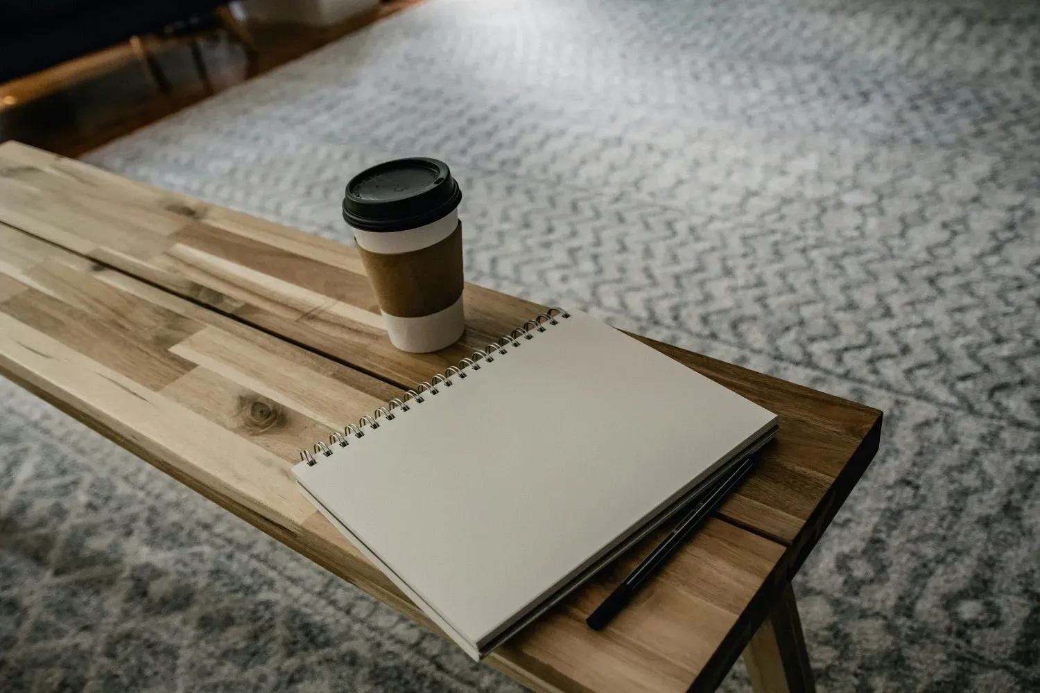 Coffee on wooden table