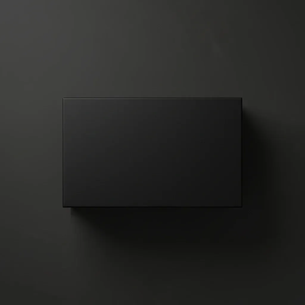 Black box on a dark background
