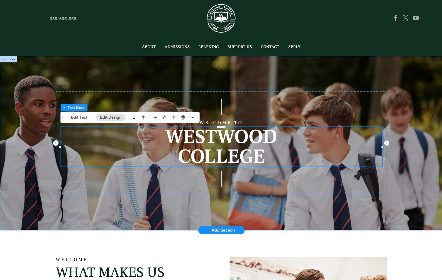 Duda Editor in action