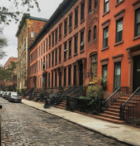 Photo of a street & brownstones in Cobble Hill