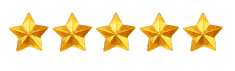 A row of gold stars on a white background.