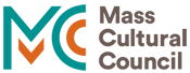 The logo for the mass cultural council is blue and orange.