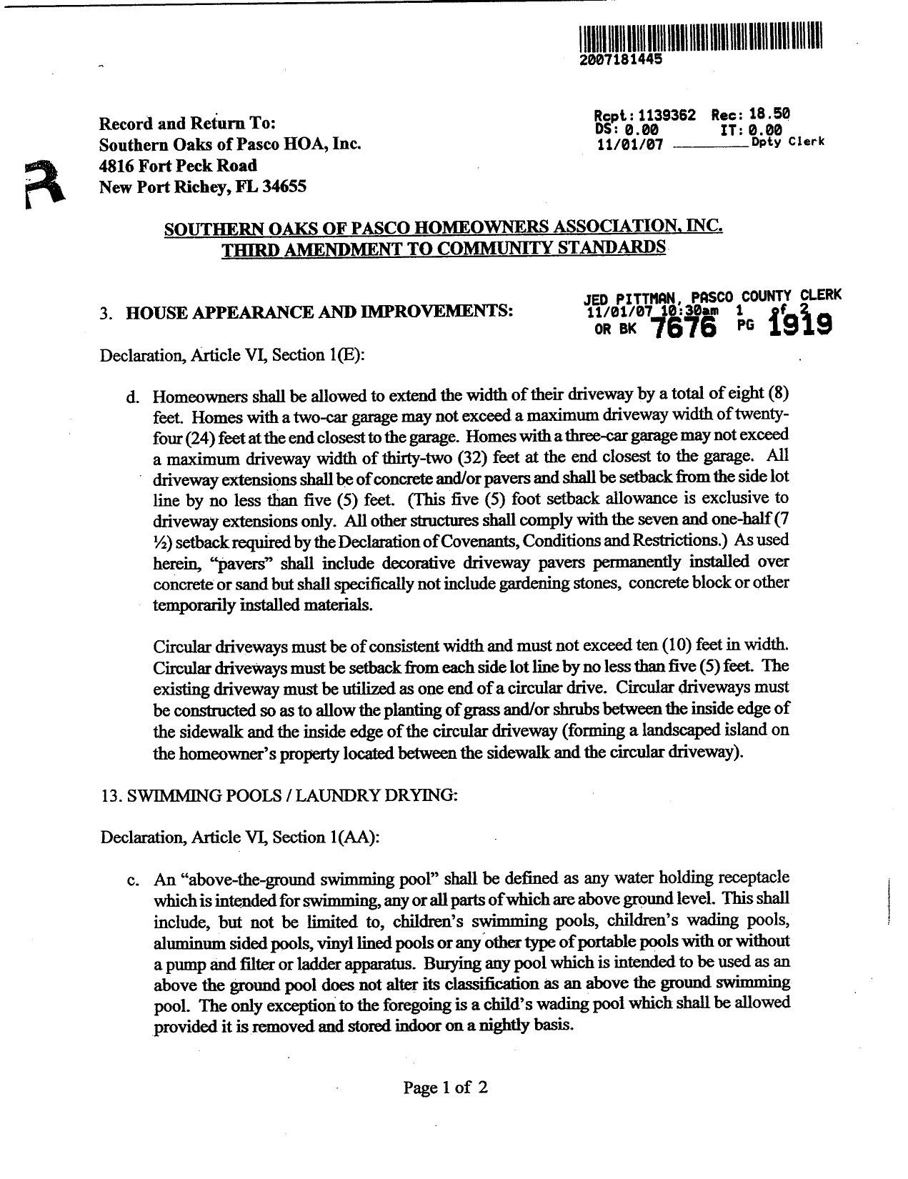 Community Standards - Third Amendment