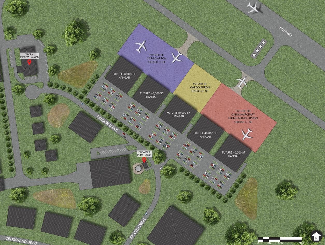 SBY Airport Industrial Park pre designed 42000 sf hangar