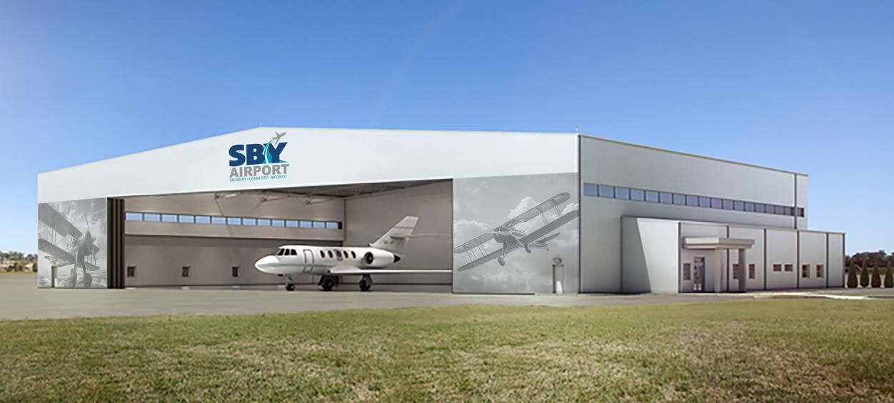 SBY Airport Industrial Park pre designed 42000 sf hangar