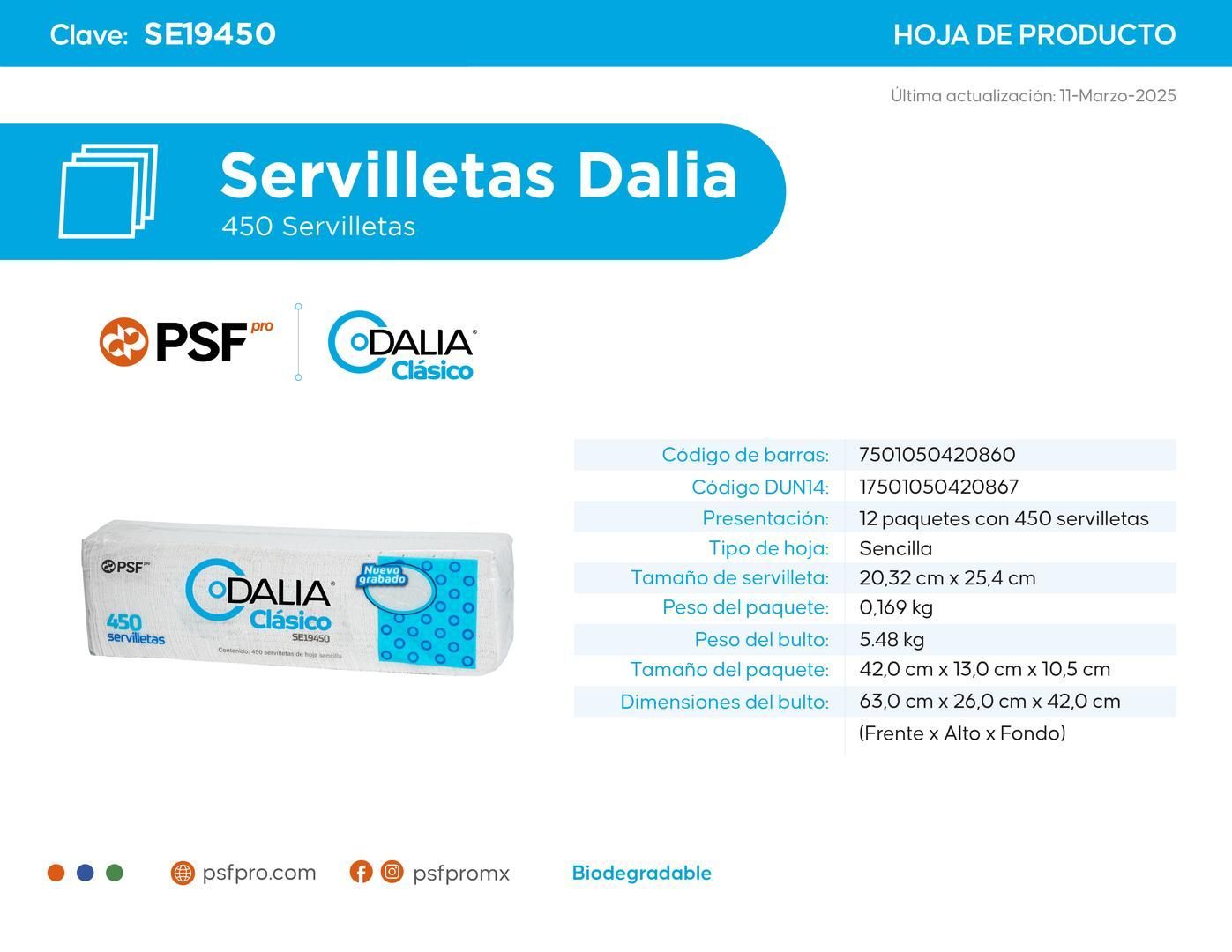 Servilletas Dalia 12/450