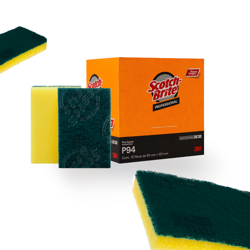 3M Fibra Verde c/Esponja Scotch-Brite P94