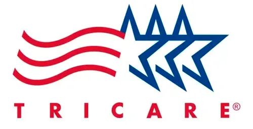 TRICARE logo: red stripes, blue stars.