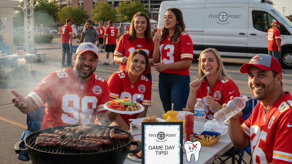 People tailgating Kansas City Chiefs Footall Game