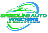 Speedline Auto Wreckers logo, featuring a bold, modern design representing the company's expertise in vehicle recycling, auto parts, and car removal services in Perth, Australia.