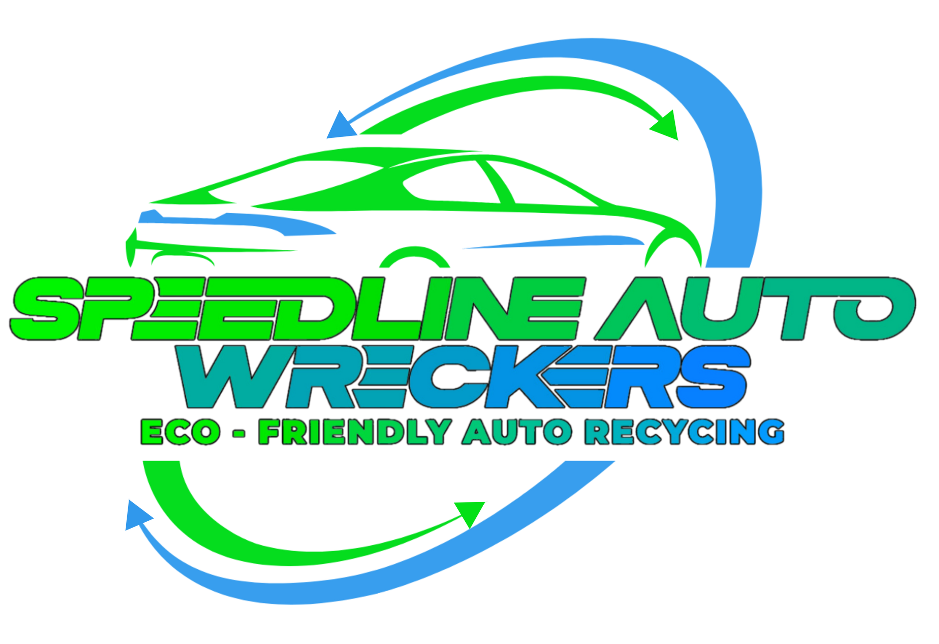 Speedline Auto Wreckers logo, featuring a bold, modern design representing the company's expertise in vehicle recycling, auto parts, and car removal services in Perth, Australia.