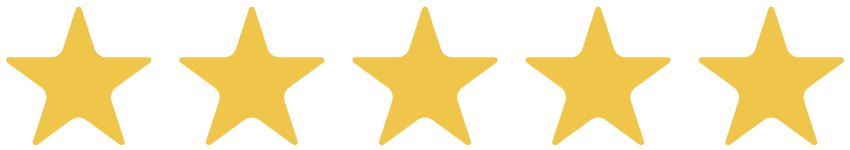 A row of yellow stars on a white background.