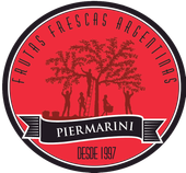 Red logo with 