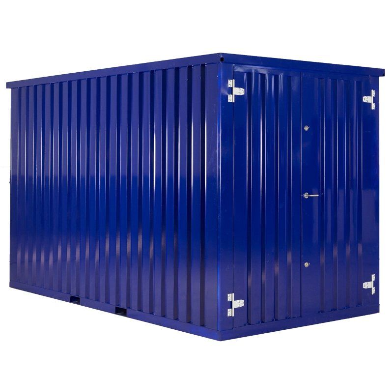 Galvanisert lettcontainer Blå