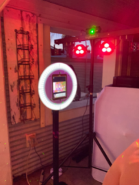 photo booth and lights for wedding