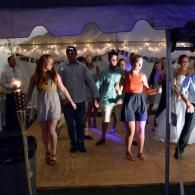 wedding guests dancing