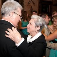 man and woman slow dancing