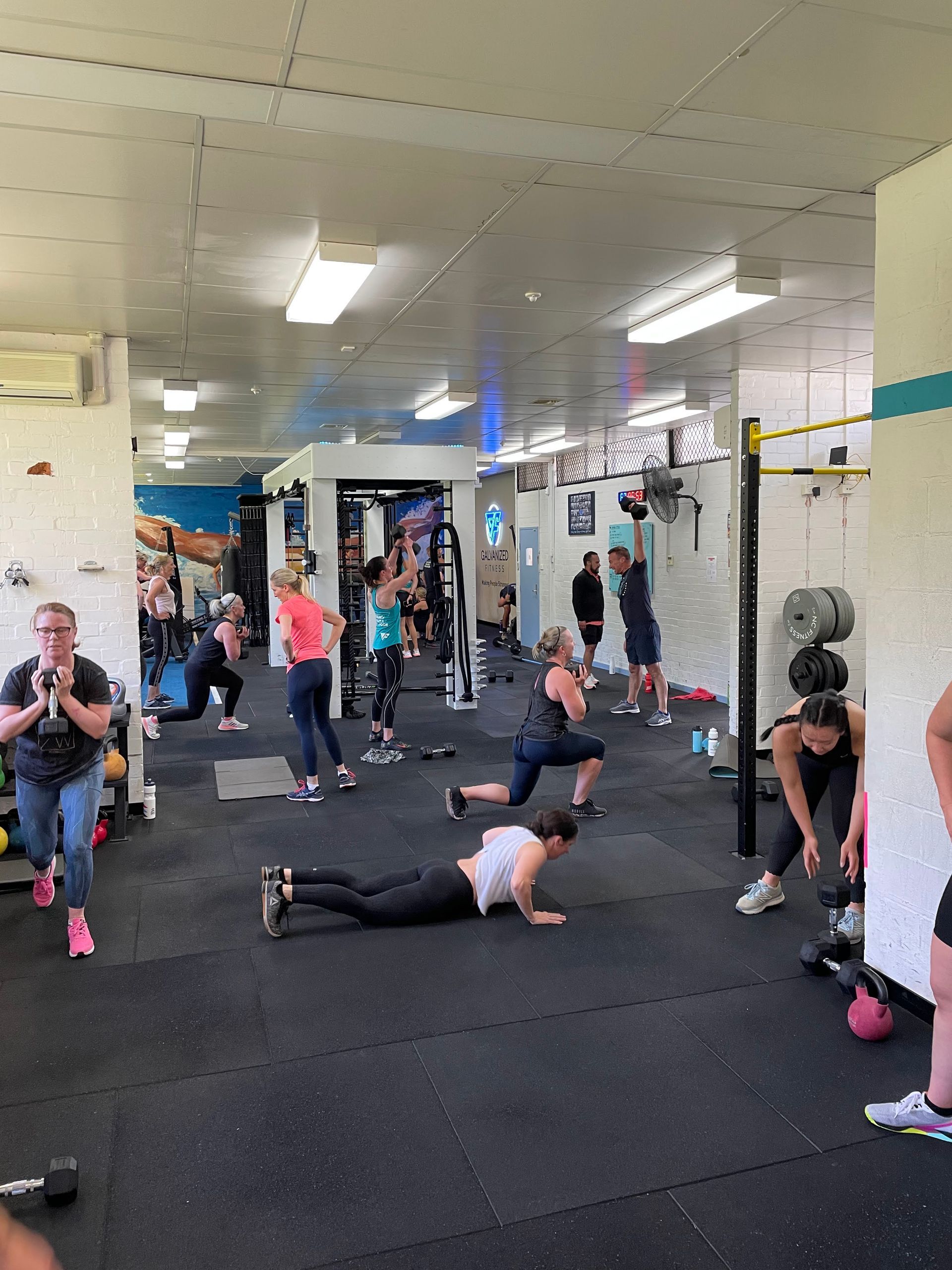 Group fitness training studio in Watson, Canberra.