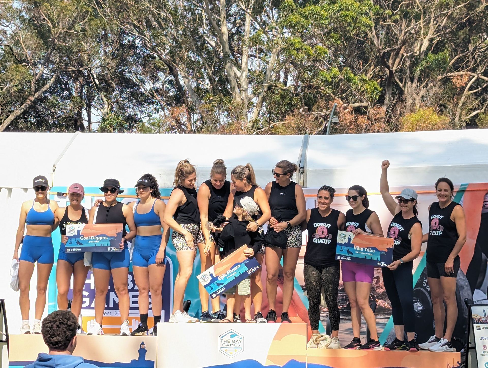 One of the Galvanized Fitness teams coming third at the Bay Games.