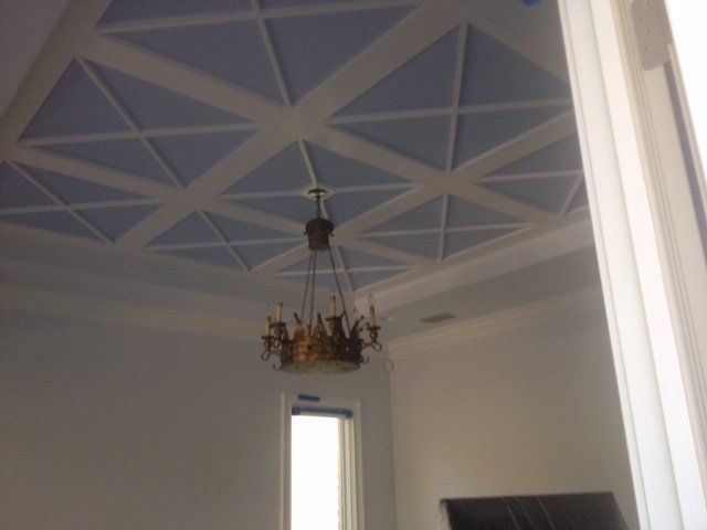 Coffer Ceiling with  Light Fixtures — Naples, FL — Cope's Painting Of Naples, Inc.