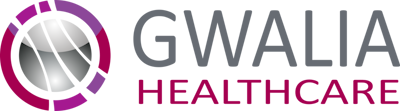 Gwalia Healthcare logo with a circular graphic and the company name in gray text,