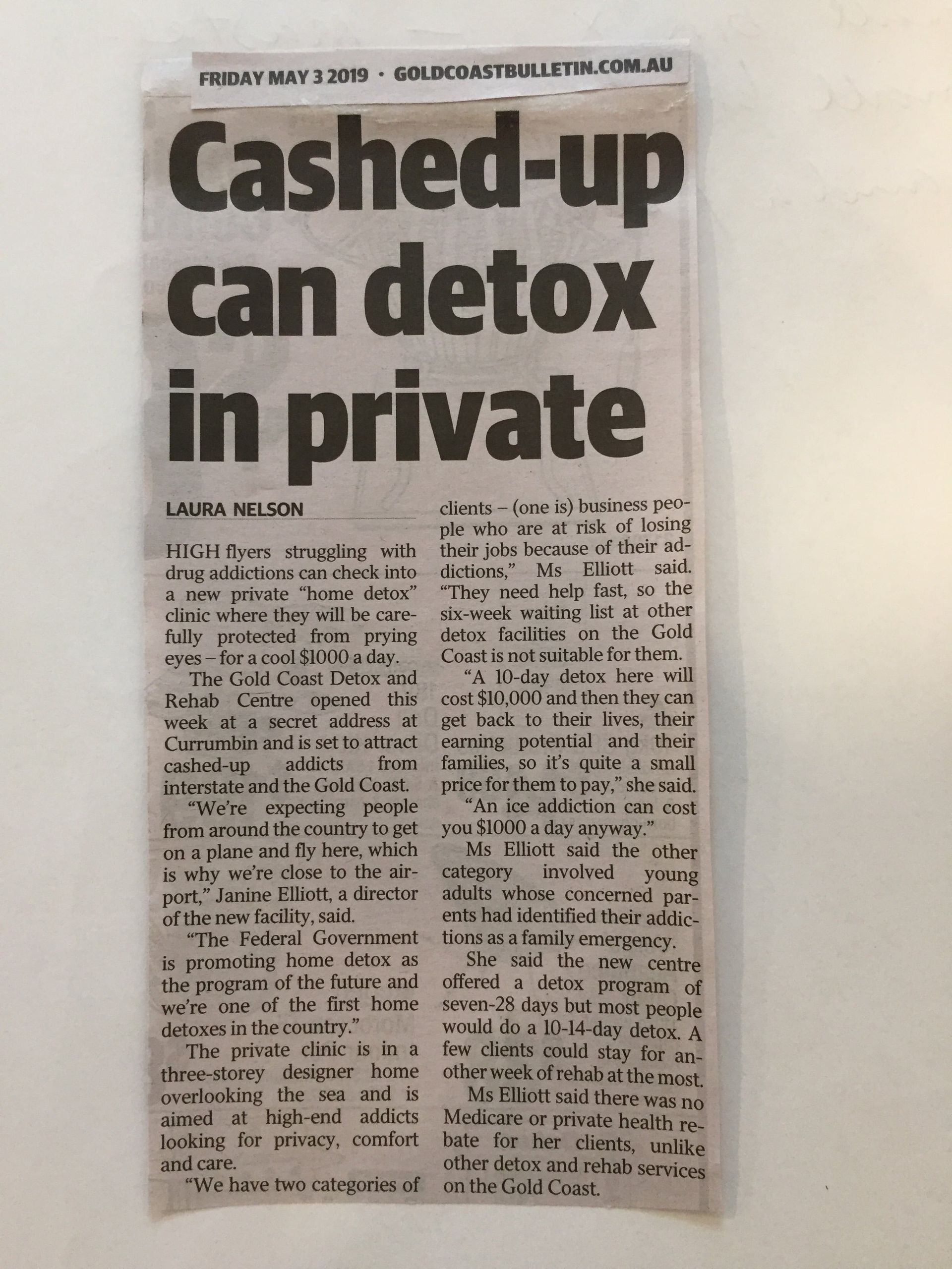 Cashed Up in Private Home Detox — Gold Coast Detox and Rehab Services in Gold Coast, QLD