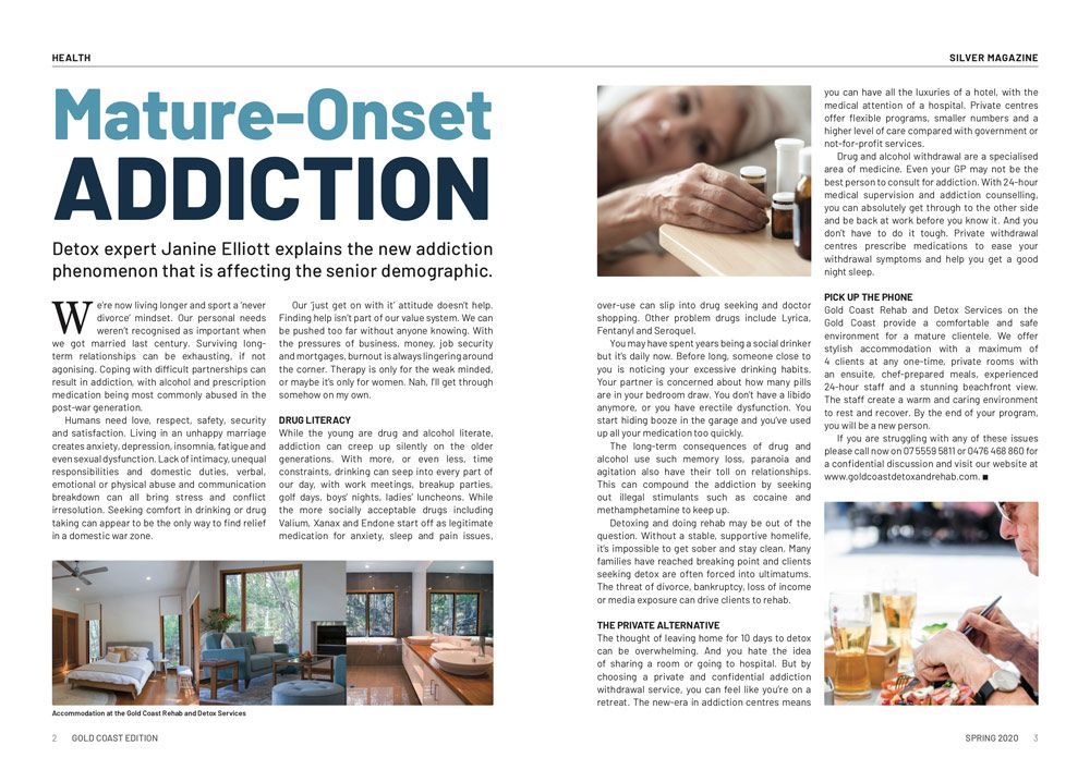 Mature-Onset Addiction — Gold Coast Detox and Rehab Services in Gold Coast, QLD