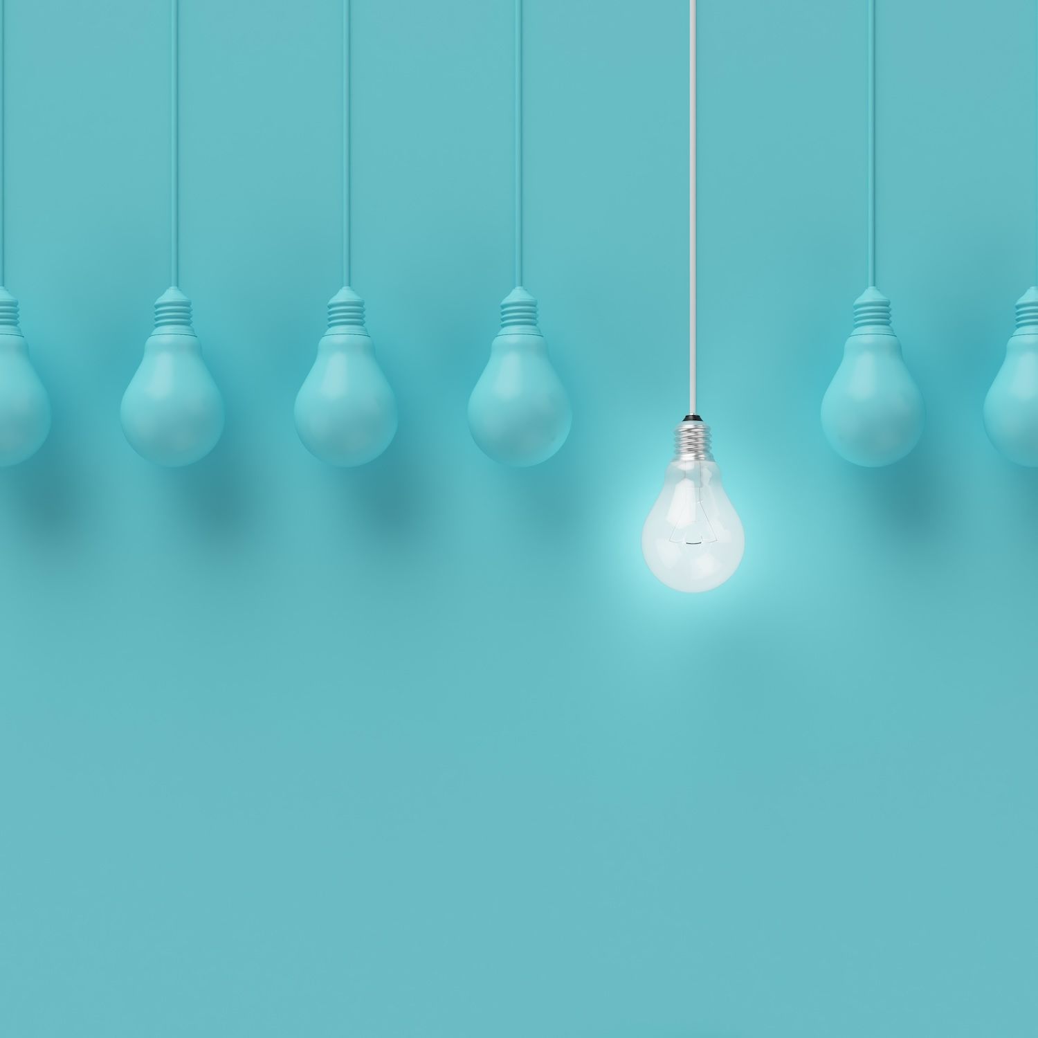 A Row of Light Bulbs Hanging From the Ceiling on a Blue Background — Gold Coast Detox and Rehab Services in Gold Coast, QLD