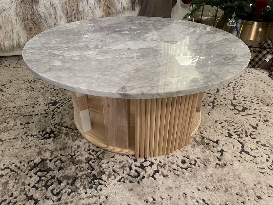 round fluted dining table Palecek kathykuohome