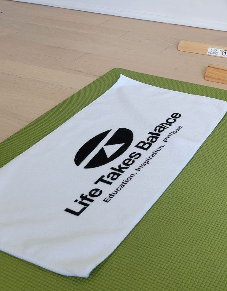 Life Takes Balance workout towel