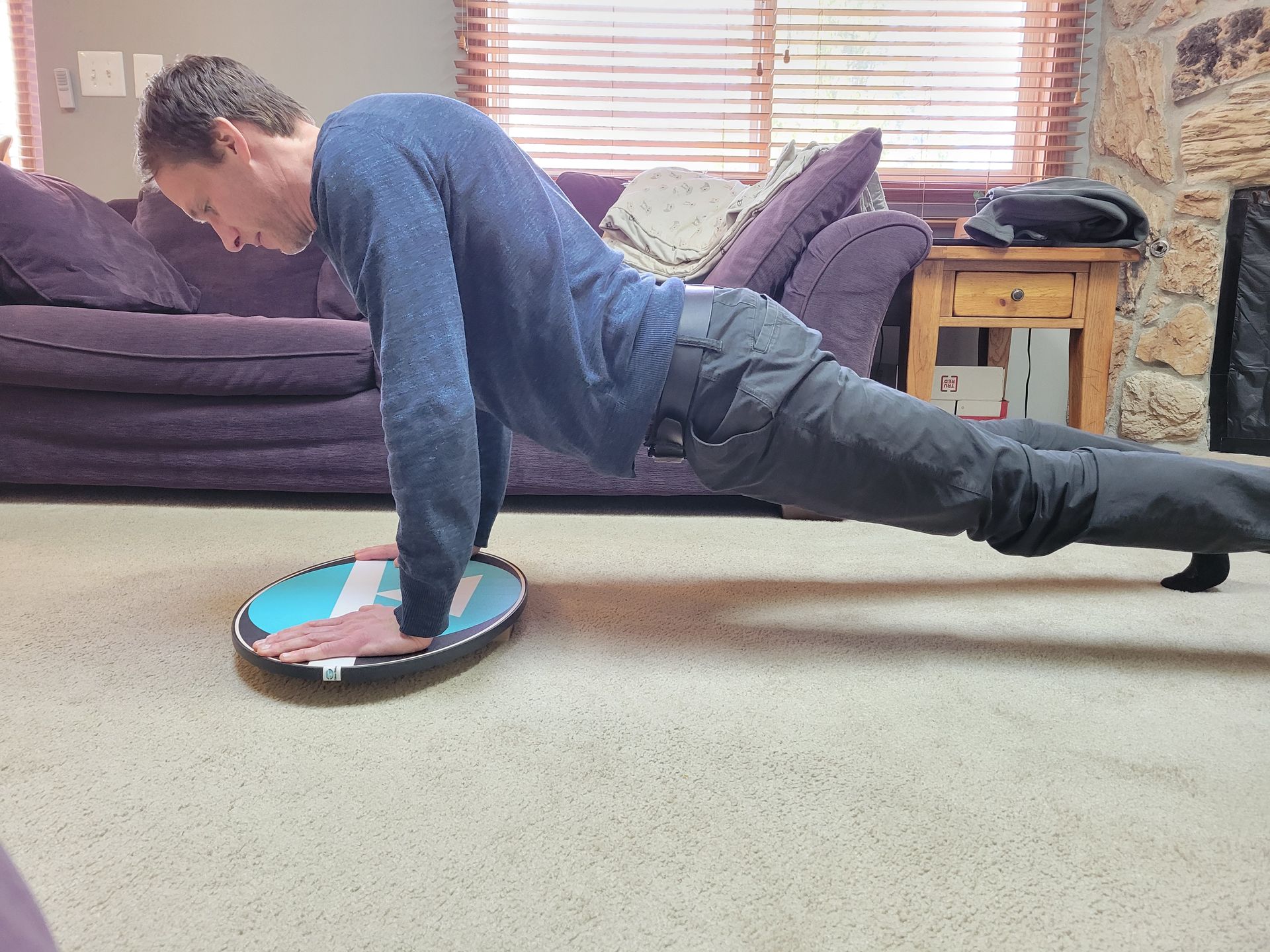 GTO Balance Board pushup exercise