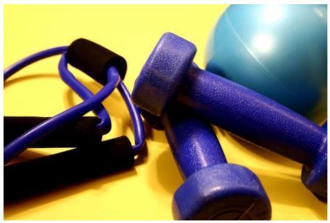 Jumping Rope and dumbbells