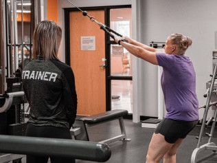 Gym Trainer and Client