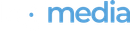.media, testo azzurro su sfondo bianco.
