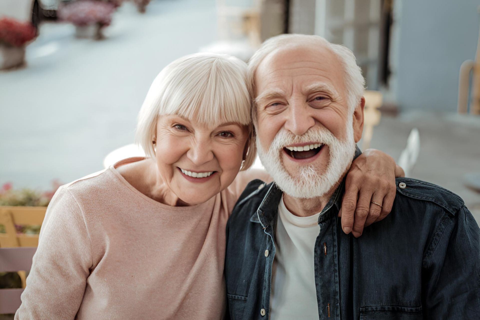 A Man and a Woman Are Posing for a Picture and Smiling for the Camera — Active Lifestyle Supports In Shellharbour, NSW
