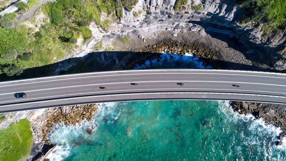 An Aerial View of a Bridge Over a Body of Water — Active Lifestyle Supports In Wollongong, NSW