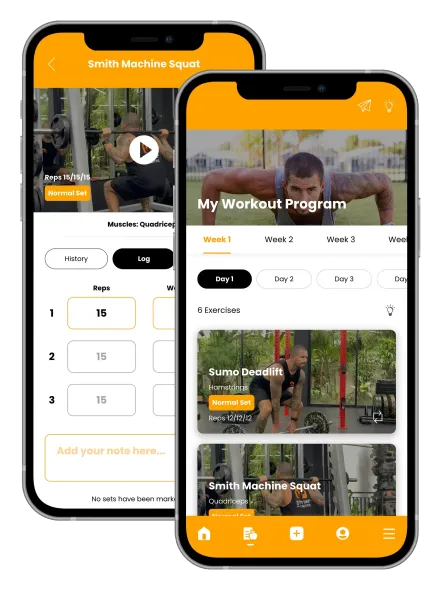 Two smartphones, one slightly overlapping the other, with black screens and text reading 