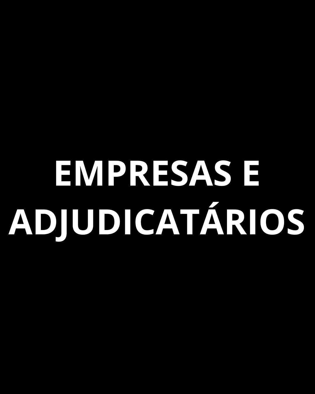Empresas e Adjudicatários