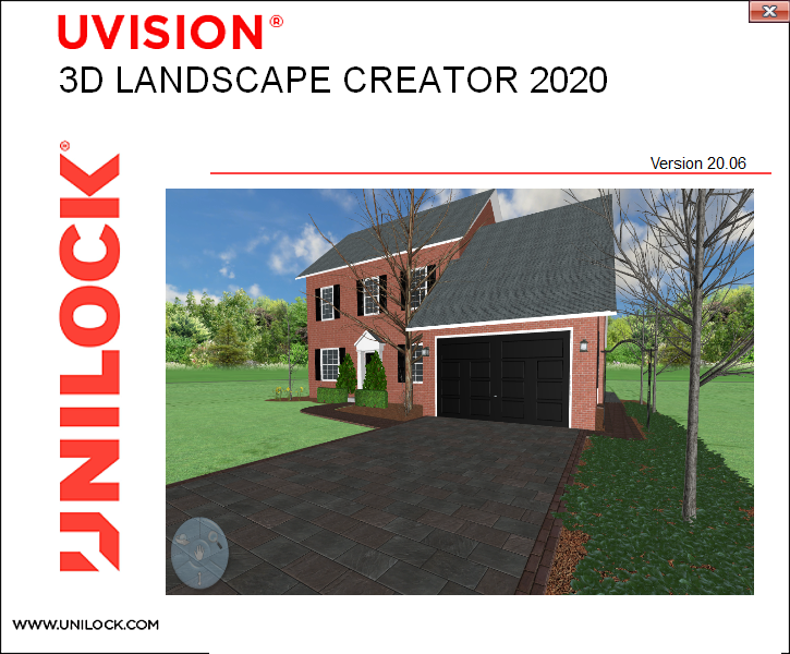 Uvision Landscape Creator 202 with Photo of a 3D House and Driveway Design